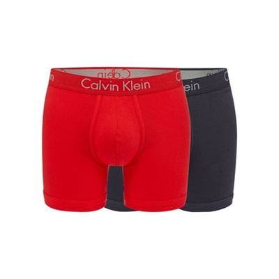 Calvin Klein Pack of two red and grey stretch trunks